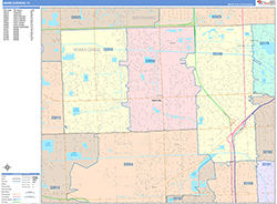 Miami Gardens Wall Map Color Cast Style 2026